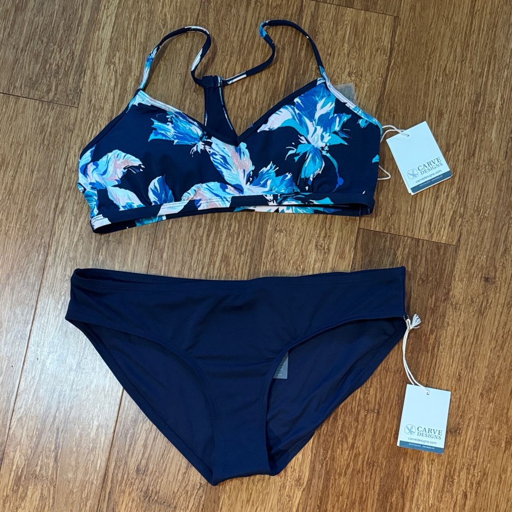 Carve Designs Blue Floral Bikini